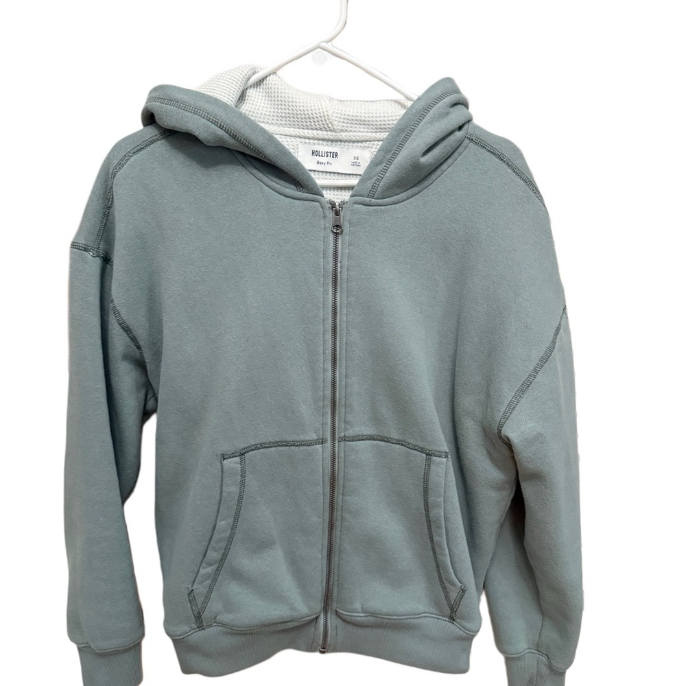 Hollister Men’s Zip-Up Hoodie - Green